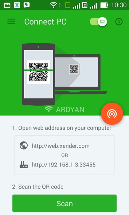 Android-apps voor bestandsoverdracht-Xender