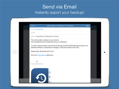back-up-app voor iPhone-contacten - Easy Backup