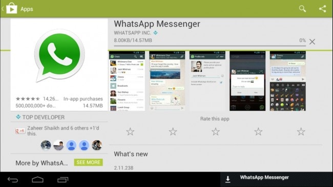 hozzáférhet és használhatja a WhatsApp for PC alkalmazást