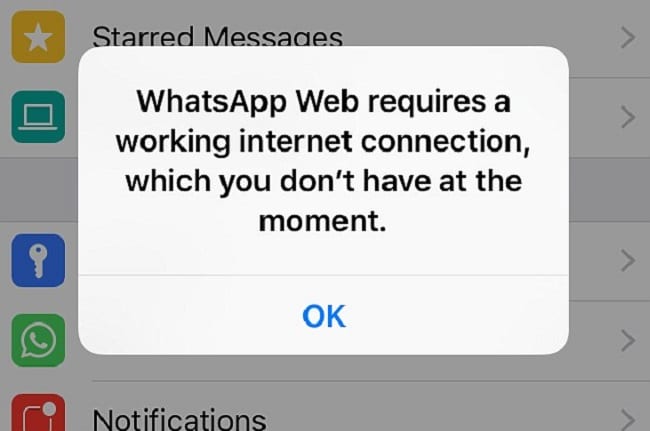 a whatsapp nem működik