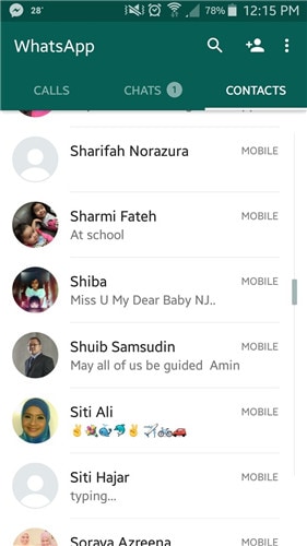 whatsapp kişilerini yönet