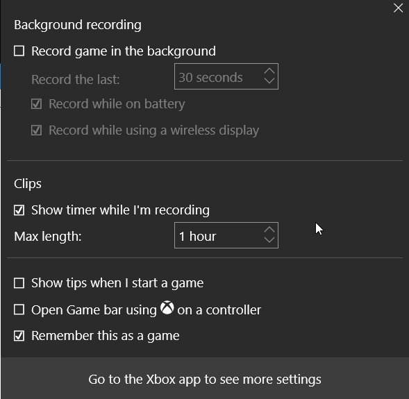 win10屏幕录像机-进行你想要的设置