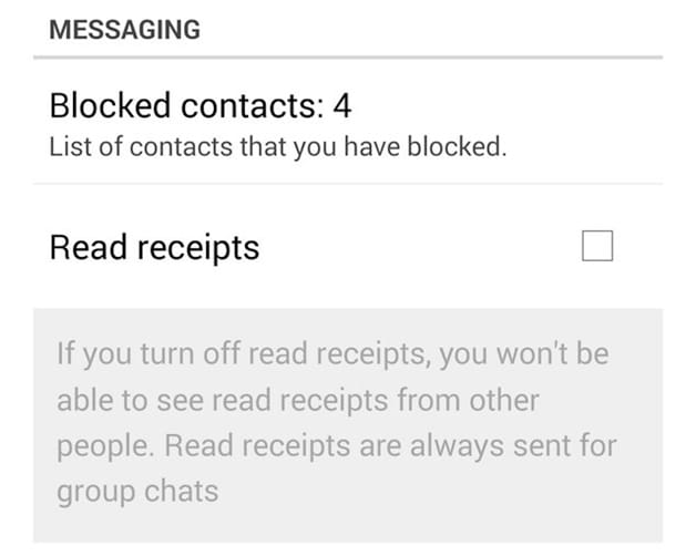 إخفاء علامات WhatsApp