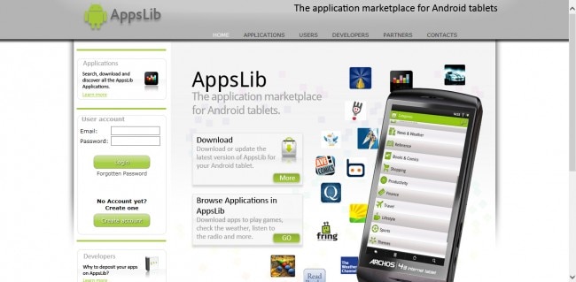 Ιστότοπος λήψης εφαρμογών android