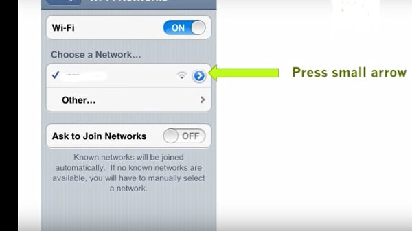 fixa felkod 1009 ipad-Välj Wi-Fi