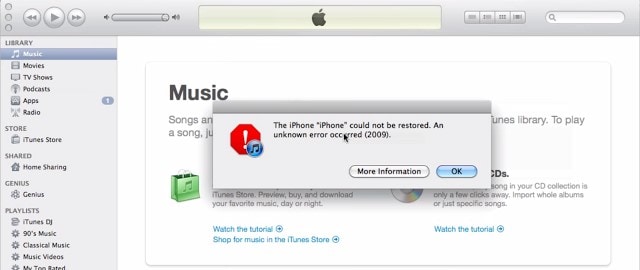 iphone fejl 2009