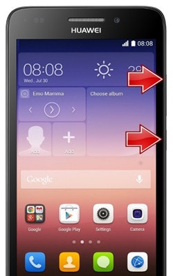 huawei palautustila - pidä näppäinyhdistelmää painettuna