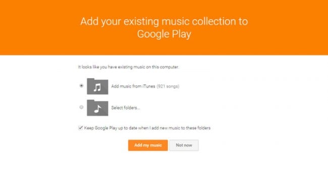 将 iTunes 与 Google Play 同步