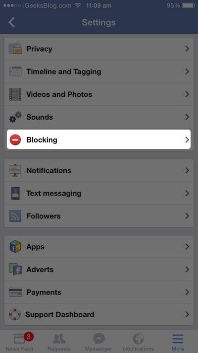 bloquer les gens sur facebook