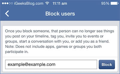 bloquer les gens sur facebook