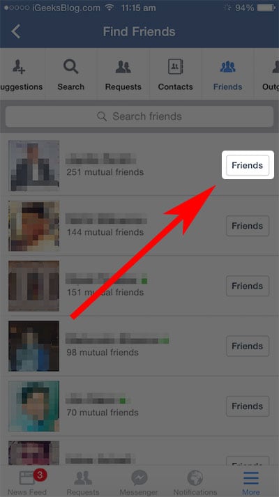 bloquer les gens sur facebook