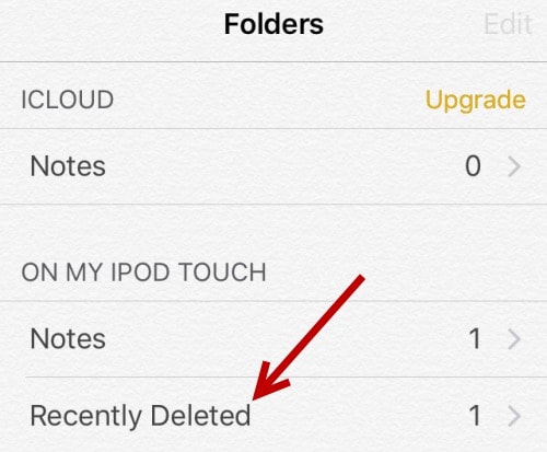 recuperare le note cancellate da ipad