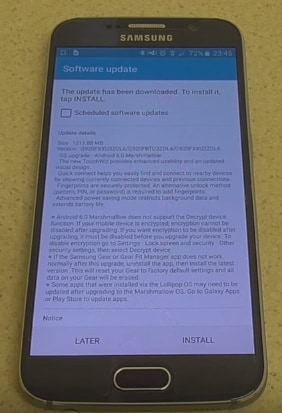 Samsung용 Android 6.0 업데이트 7단계