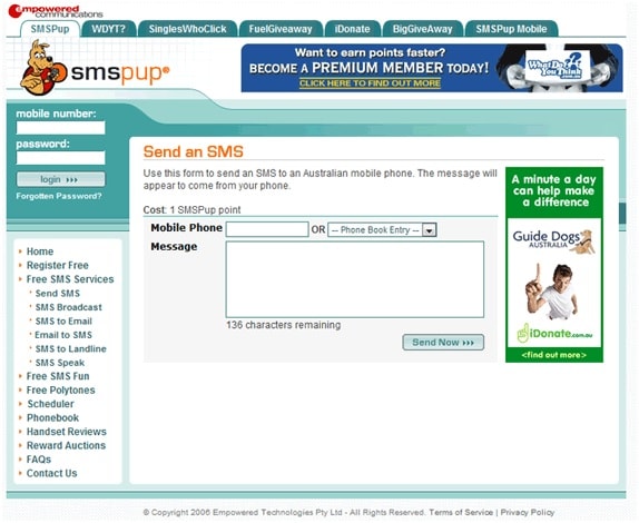 Envoyer des SMS gratuits depuis l