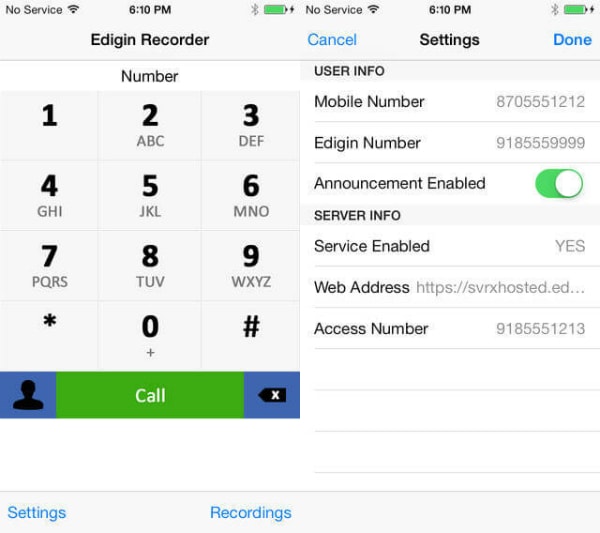 iphone-Edigin通话记录器的通话记录器