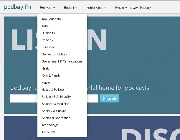 Λήψη Podcast χωρίς iTunes - Κάντε κλικ στην Αναζήτηση