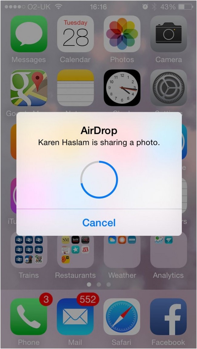 Airdropin käyttäminen macista iphoneen - Viimeistele siirto