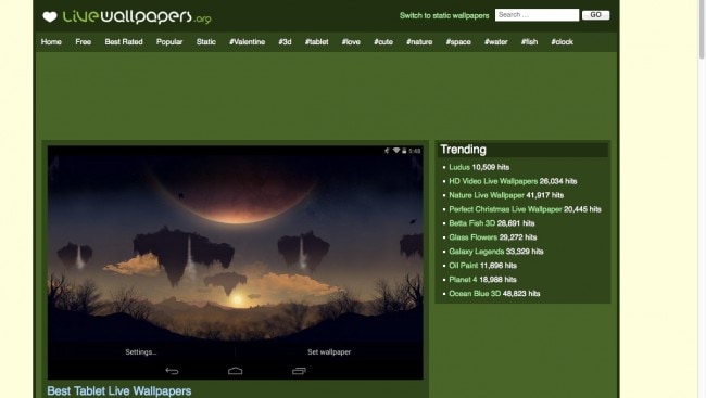 Android nowa tapeta z blokadą