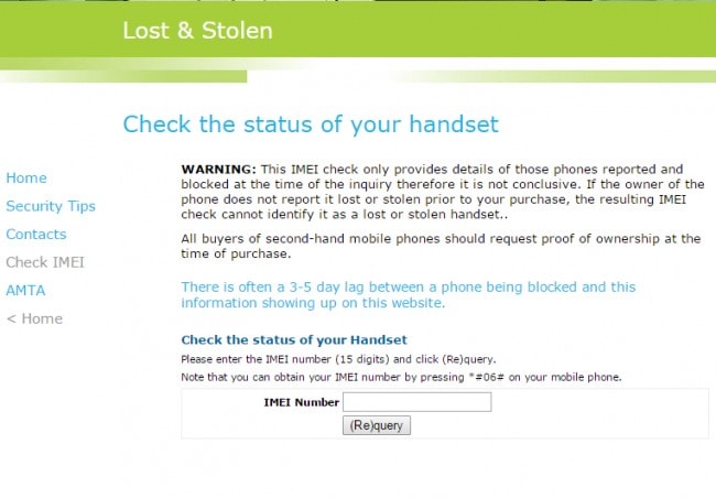 IMEI-Check online