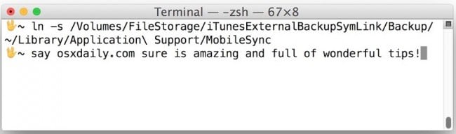 Faça backup do iPad no disco rígido externo com o terminal de inicialização do iTunes