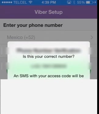 étape 7 pour changer le numéro Viber sur iPhone