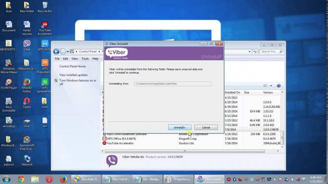 étape 4 pour changer le numéro Viber sur PC