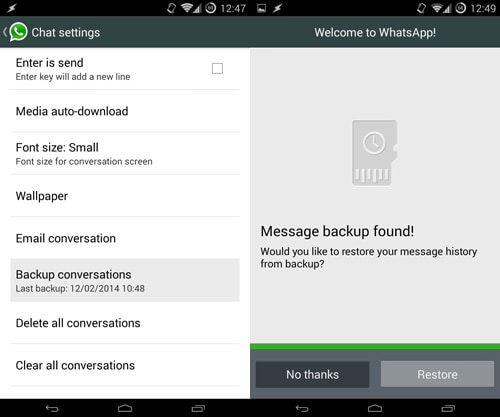 přenos účtu whatsapp