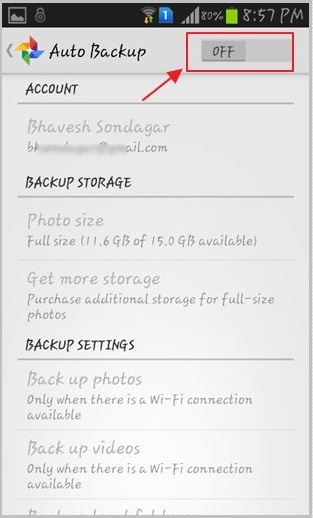 sauvegarder des photos samsung avec google+