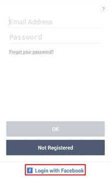 line-app werkt niet-Log in met Facebook