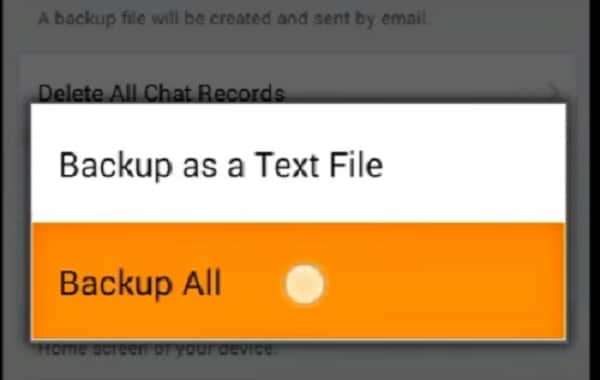 backup line chat history