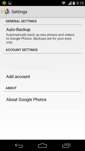 Android fotó automatikus biztonsági mentés