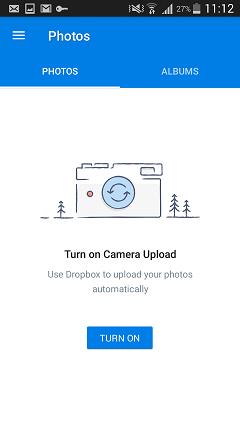 dropbox biztonsági mentés android fotók