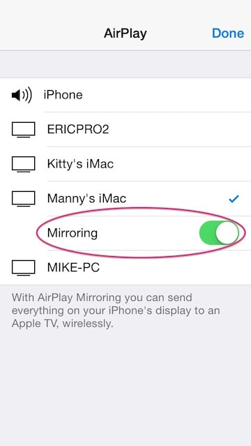 airserver pour refléter l