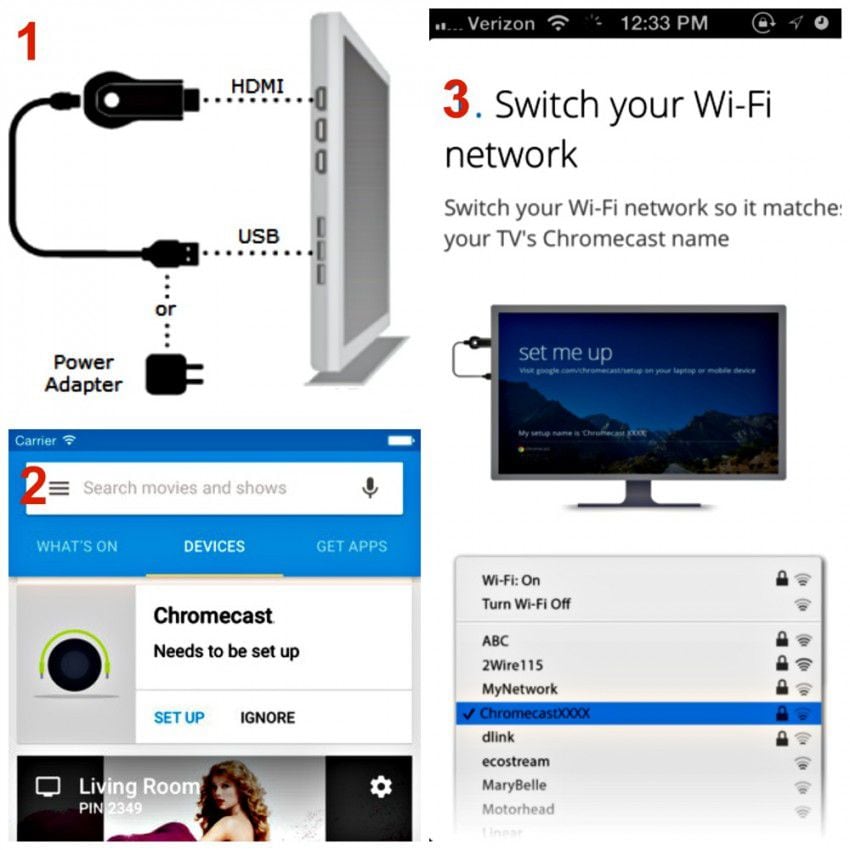 Chromecastを搭載したミラーiPhone