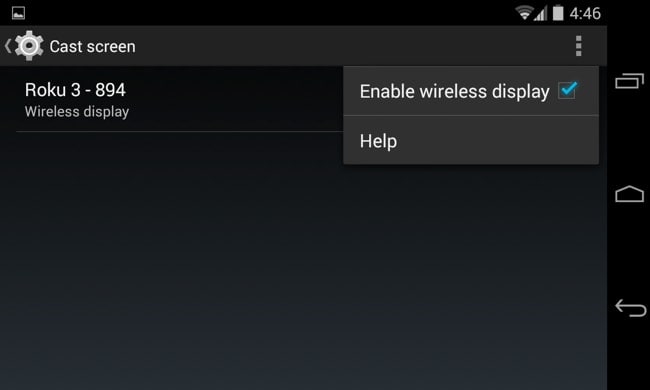 spiegel Android-scherm draadloos