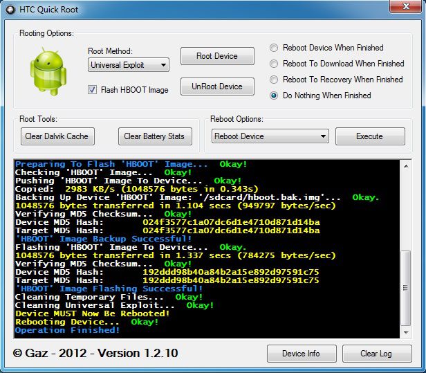 root htc one con htc quick root toolkit
