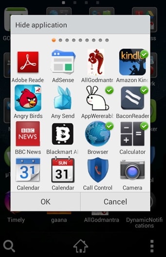 Verstecke Apps mit Go Launcher