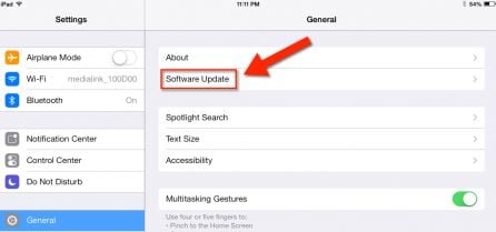 Controleer uw iPad-updates