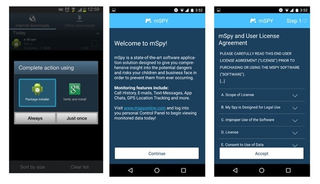 interceptar mensagens de texto - Instale o aplicativo