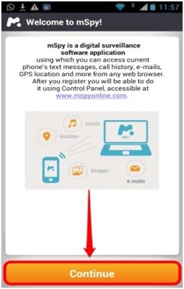 interceptar mensagens de texto-Instalando no Android