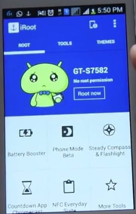 root zte az iroot-tal – Koppintson a Root elemre most