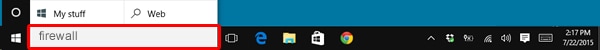 Windowsファイアウォールをオフにする