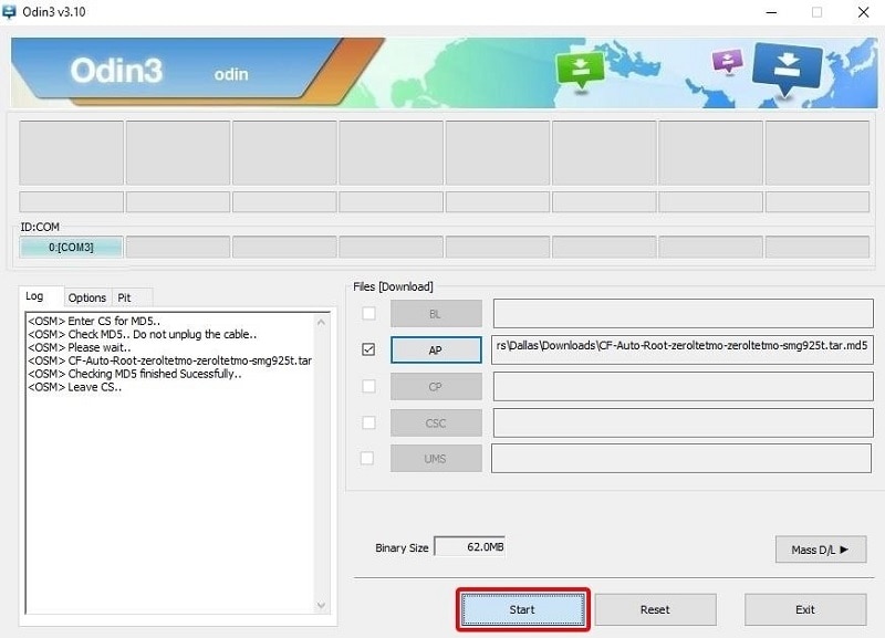 root android с помощью cf auto root