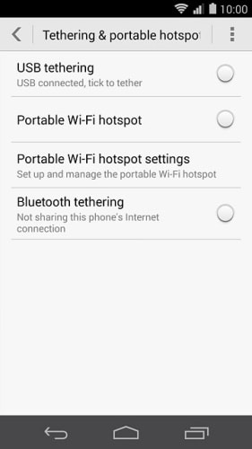 قم بتعيين هاتف huawei كنقطة اتصال
