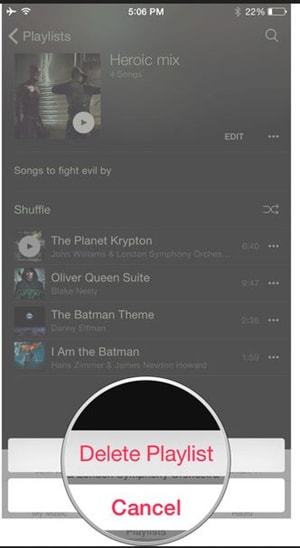 Playlist vom iPhone löschen - Löschen bestätigen