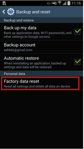 fabrika ayarlarına sıfırlama samsung s3