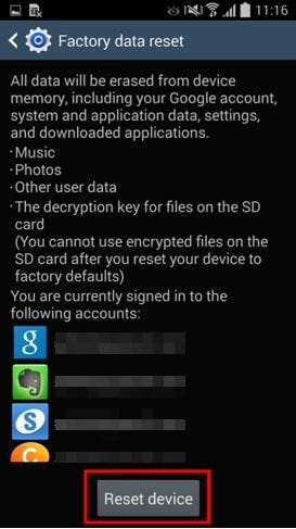 fabrika ayarlarına sıfırlama samsung s3