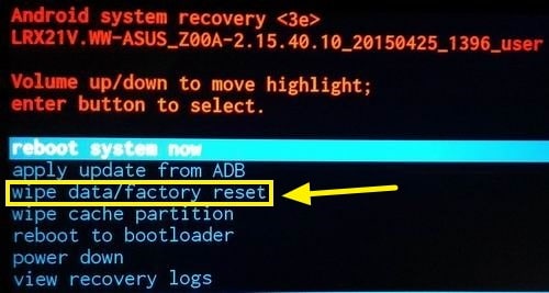 resetovat zamčený telefon lg - režim obnovení