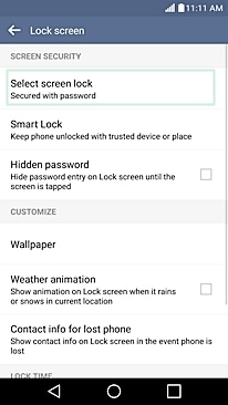 nastavení uzamčení obrazovky lg g4 -