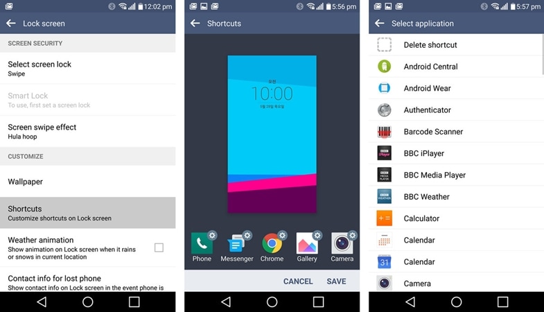 přizpůsobit zamykací obrazovku lg g4